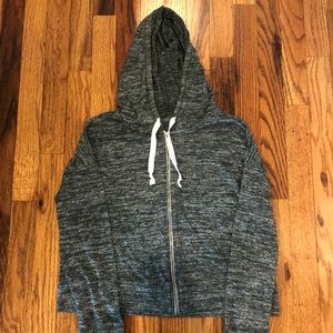 American eagle green/white cropped zip up- size XS